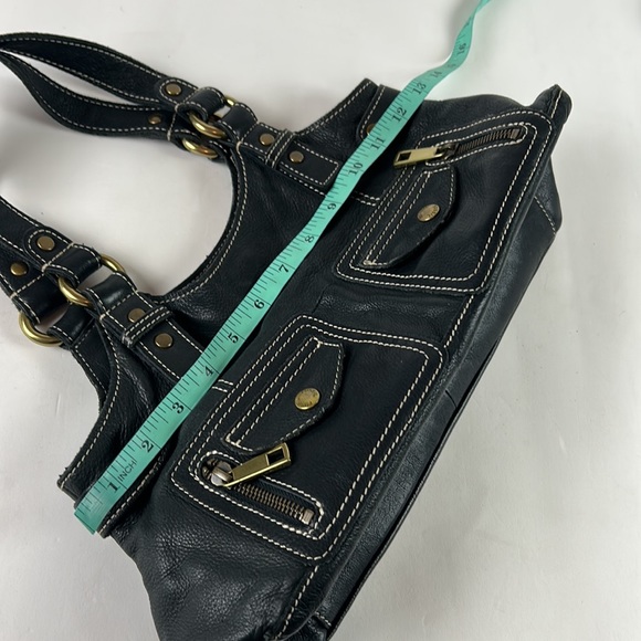 Euc Fossil vintage leather brass Y2K shoulder bag - Picture 5 of 9